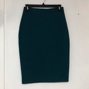 Teal Knee Length Pencil skirt